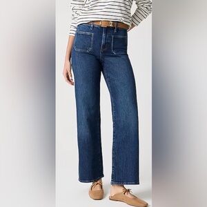 J. Crew Factory Patch Pocket Wide Leg Jeans size 30